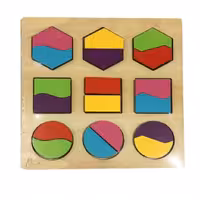 پازل چوبی اشکال هندسی تقارنی

