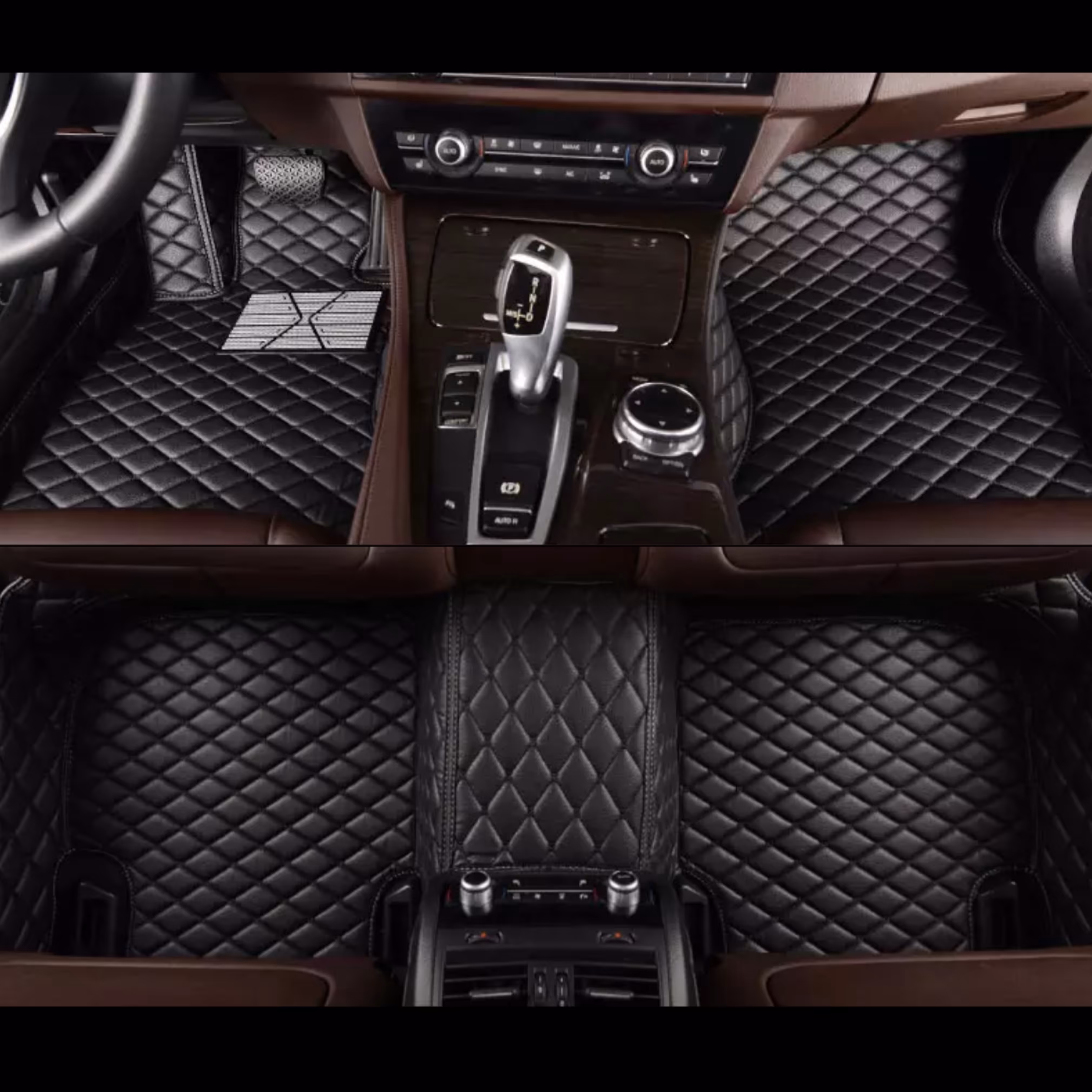 کفپوش چرمی سه بعدی هیوندا سانتافه ix45(دوخت مشکی)