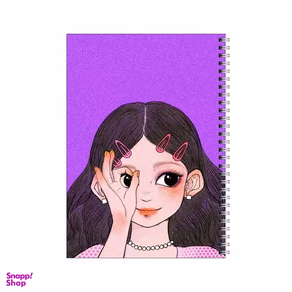 دفتر مشق 50 برگ بامبیلیپ طرح دختر چشم گردالی کد 8505285