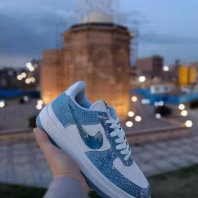 کتانی مردانه نایک دراگون پوست ماری آبی کیفیت بالا