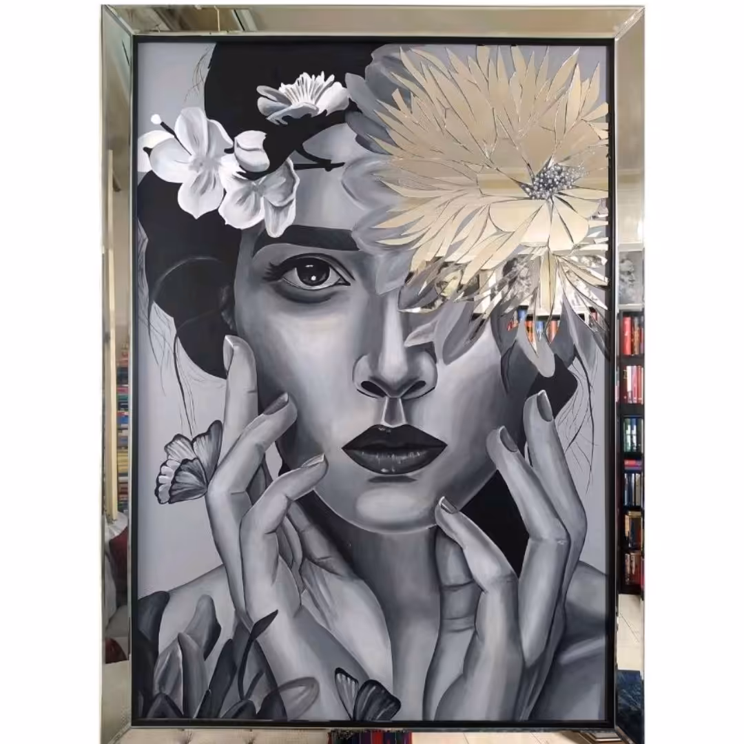 تابلو نقاشی و آینه کاری پریسا