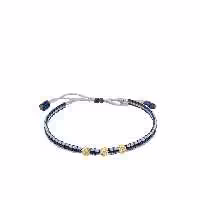 دستبند طلای 18 عیار تلفیقی سنگ و بند پارچه ای کد DP53