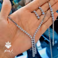 سرویس نقره فلاور مارشال عیار 925 آبکاری طلاسفید دقیقا مشابه نمونه طلا