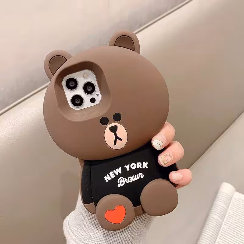 قاب گوشی موبایل آیفون مدل خرس 3 بعدی گوگولی