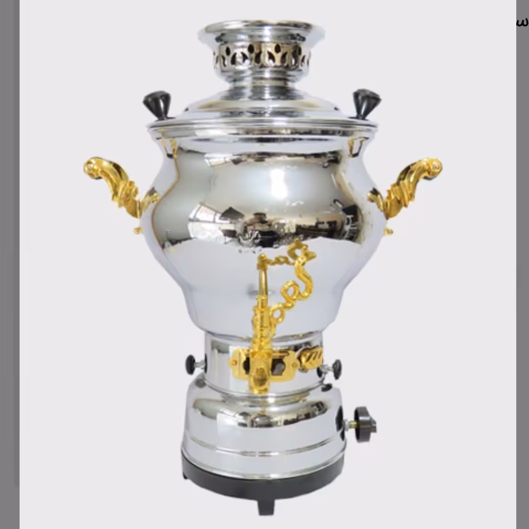 سماور افسون دسته طلایی کیفیت عالی 