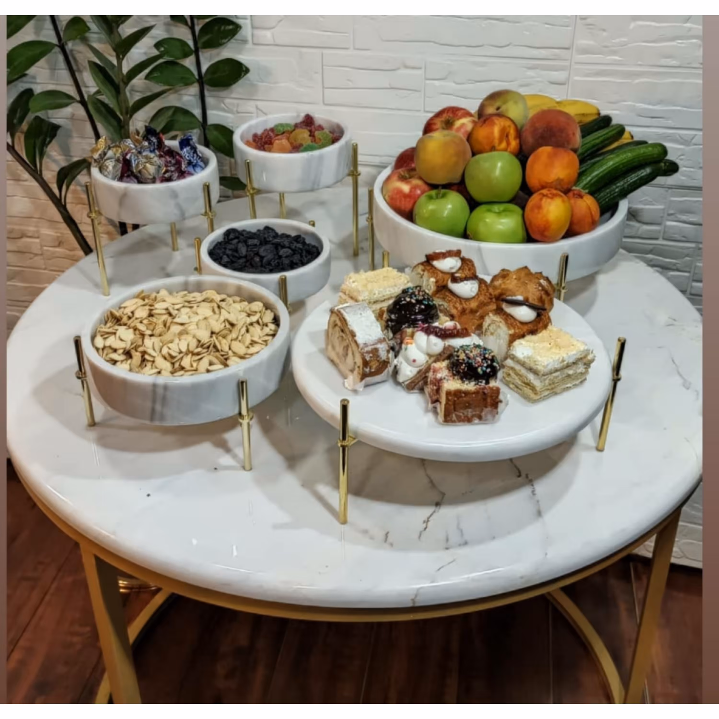 ظروف پذیرایی  باسنگ طبیعی