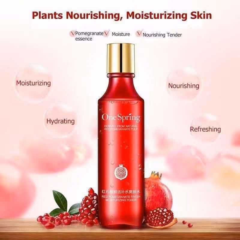 تونر آبرسان و مرطوب کننده انار وان اسپرینگ کد YZC4327
One Spring Red Pomegranate Fresh Moisturizing Toner 
