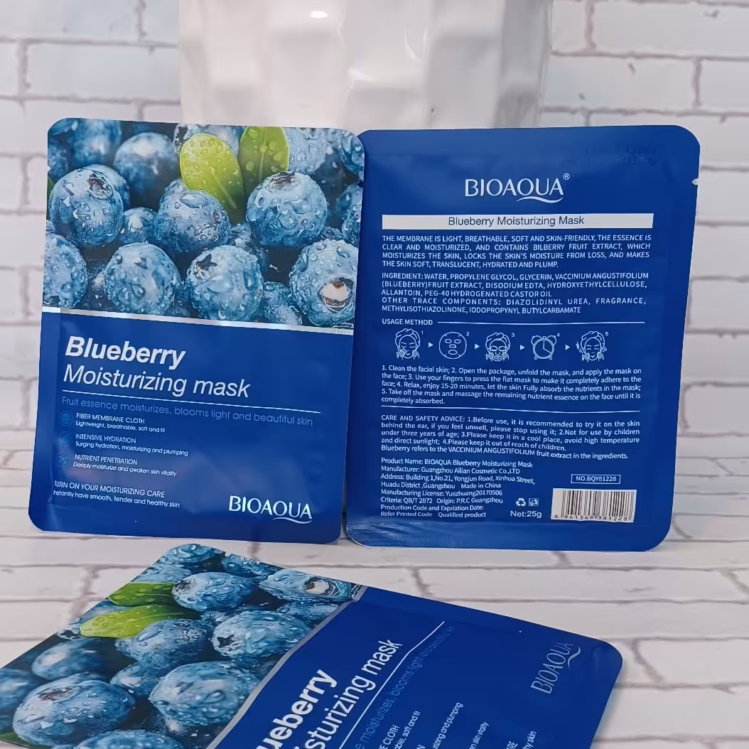 ماسک ورقه ای صورت بلوبری بیوآکوا Bioaqua
