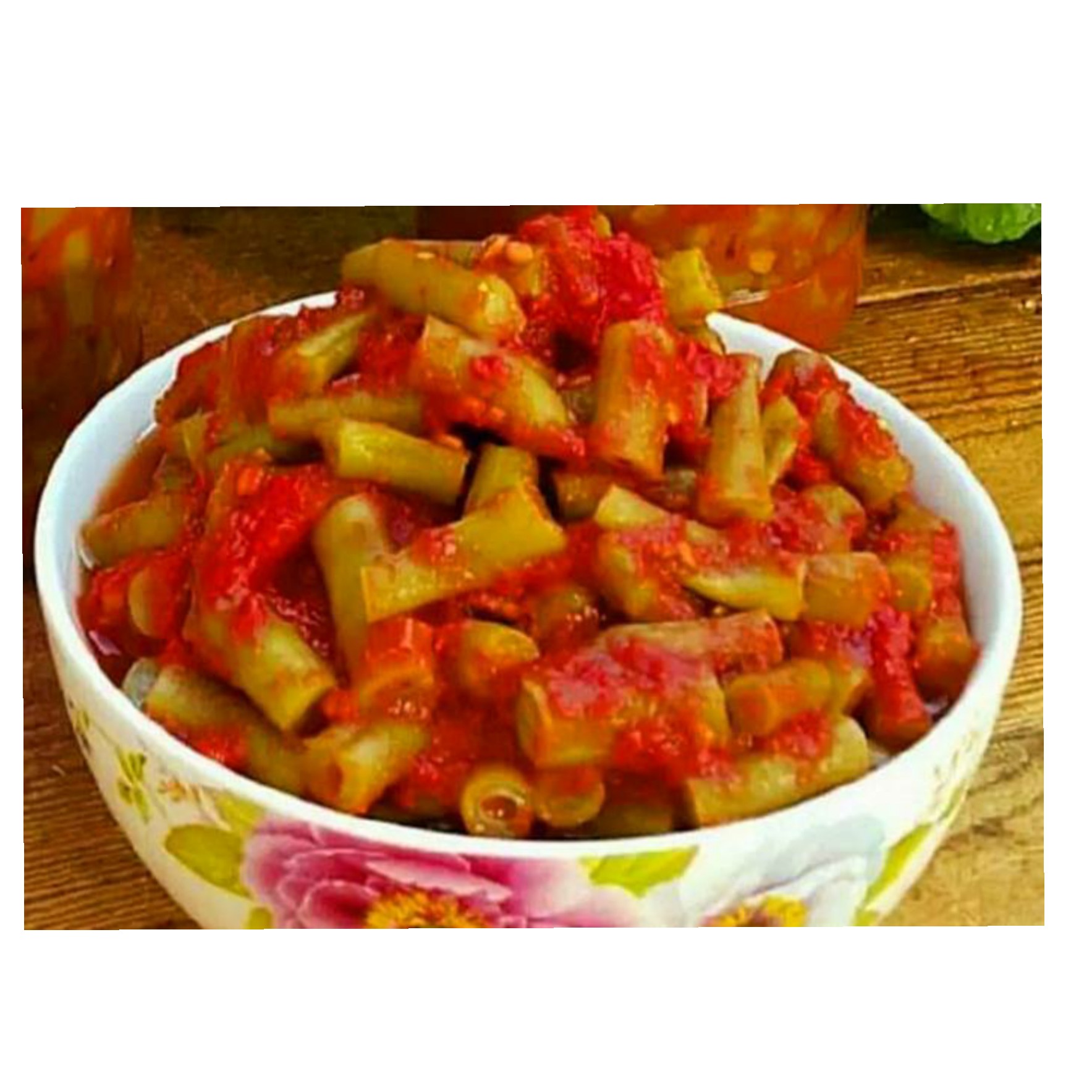 لوبیاسبز خوردشده باپوره گوجه آماده مصرف1000گرمی
