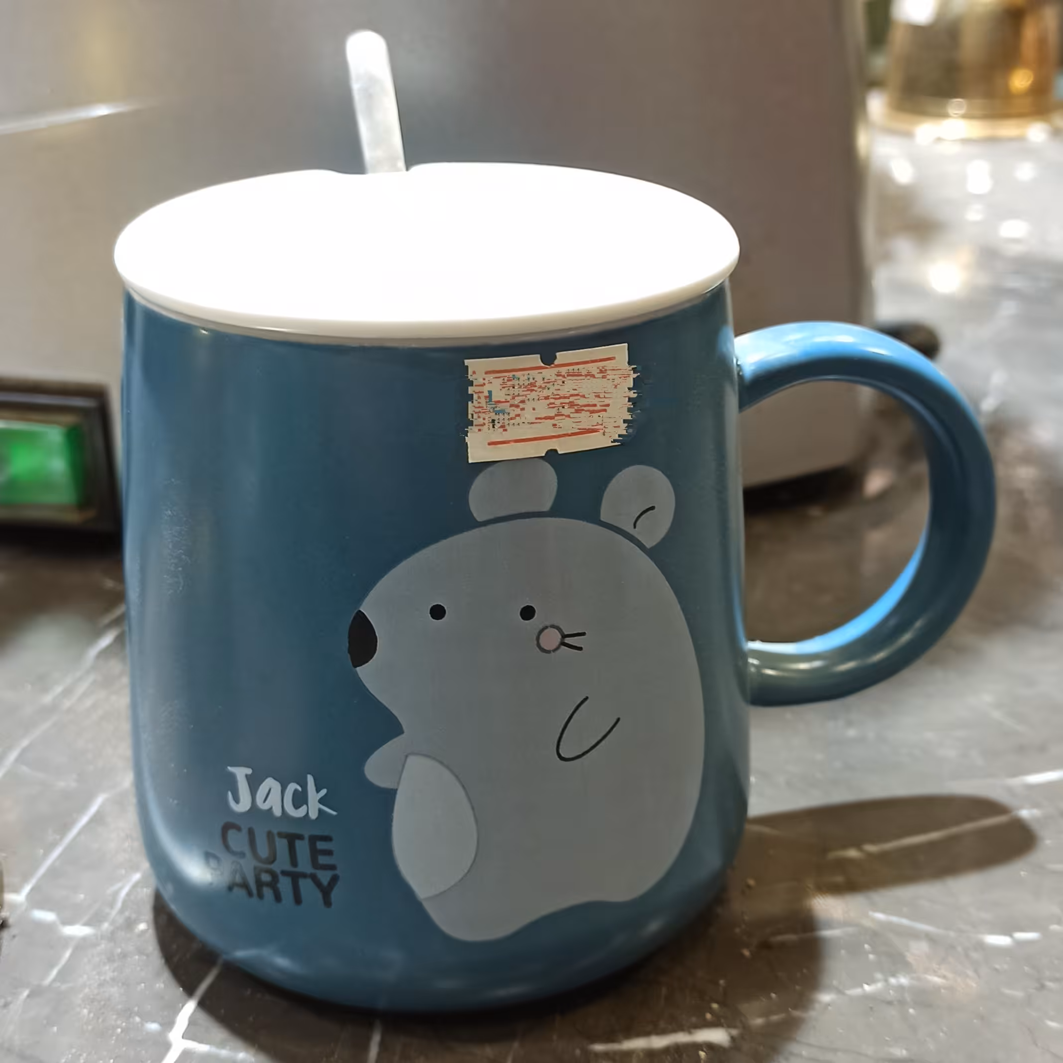 ماگ لیوانی درب دار سرامیکی 