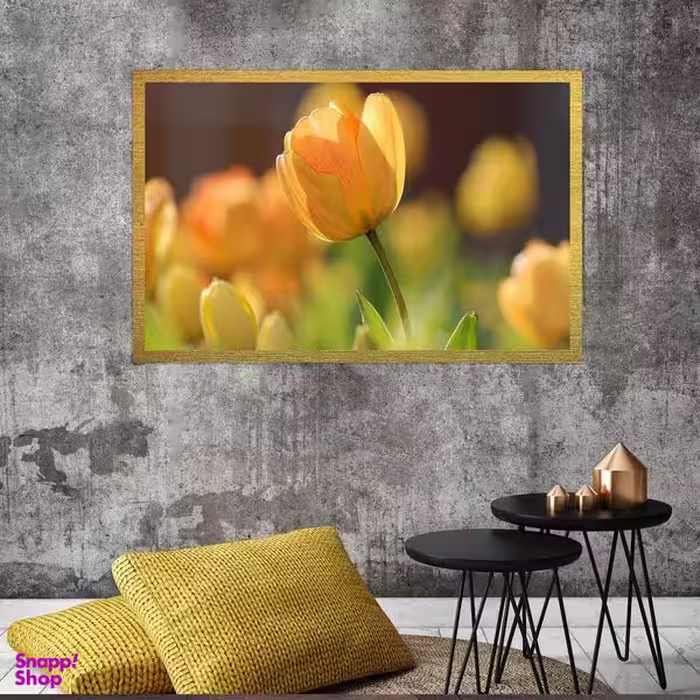 تابلو بکلیت طرح گل لاله مدل قاب شاسی T-S8573