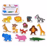 پازل با قوطی فلزی مدل حیوانات وحشی کد P/100109/C