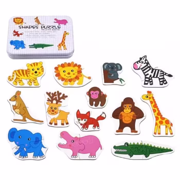 پازل با قوطی فلزی مدل حیوانات وحشی کد P/100109/C