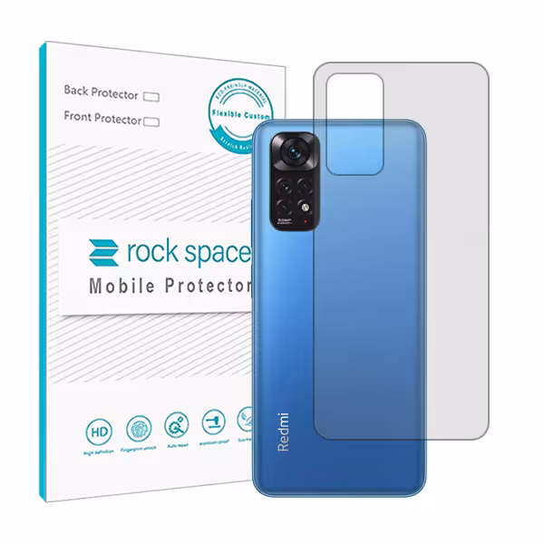 گلس محافظ پشت گوشی شیائومی Redmi Note 11 International مدل نانو هیدروژل شفاف برند راک اسپیس کد 19394S