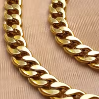 دستبند کارتیر استیل طلایی ضخیم