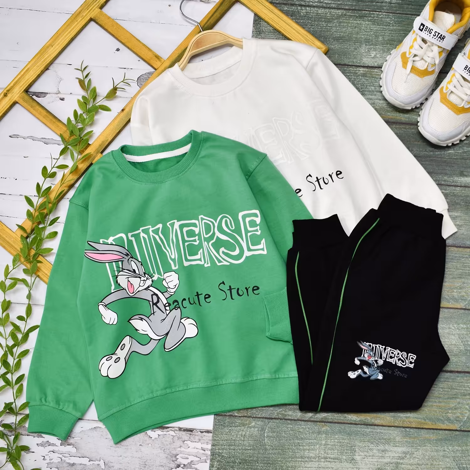 بلوز شلوار دورس دخترانه و پسرانه سایز 40 و 45 و 50 و 55