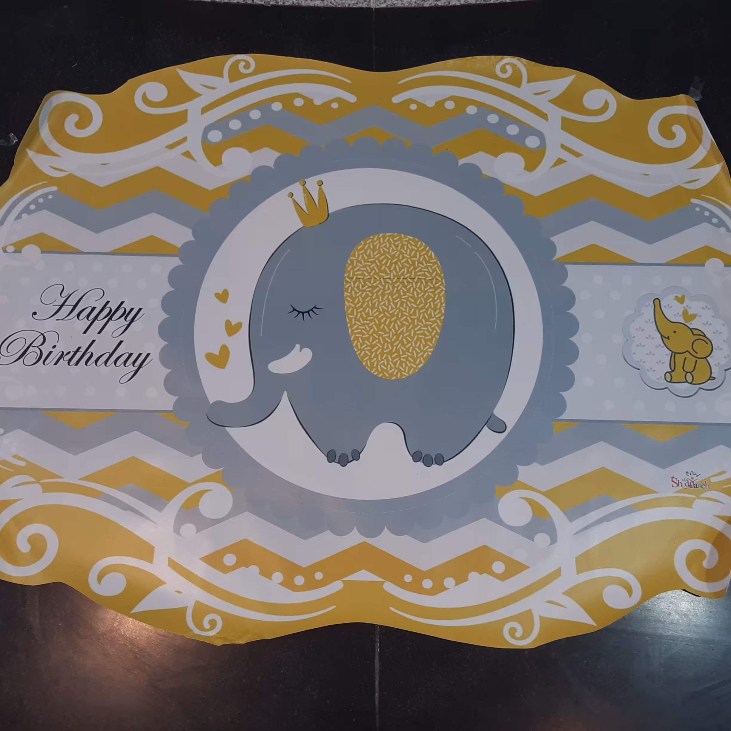 بنر تم شخصیت فیل طول 130 سانت ارتفاع 80 سانت