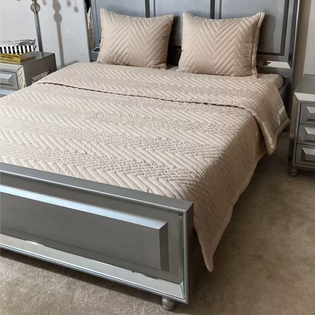 روتختی دونفره 4 تکه ست لحاف ضخیم میکروبراش ( ضمانت پرز ورنگ )