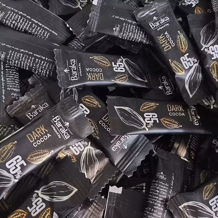 شکلات باراکا تلخ 65 درصد 200 گرمی آجیل و خشکبار شفیعی 