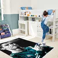 فرش طرح رونالدو زمینه مشکی اتاق نوجوان bas-5730