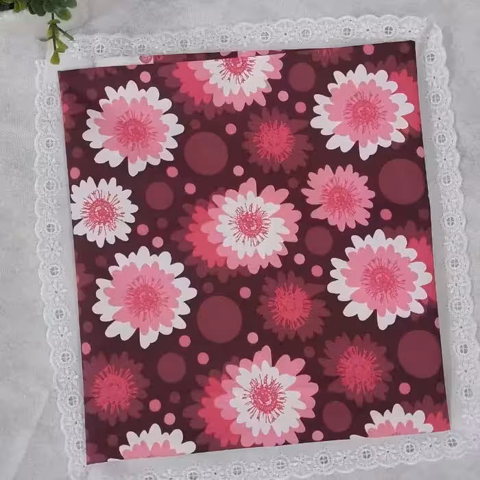 سفره 6نفره طرح گل بابونه زرشکی