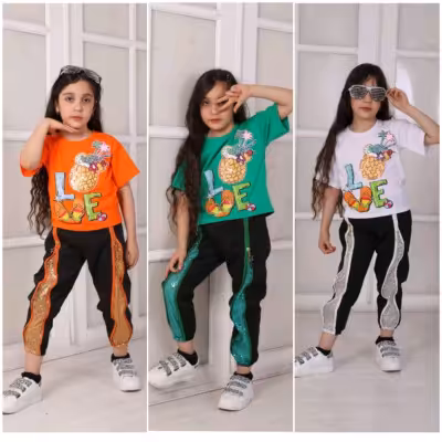 ست دخترانه پولکی آناناسی