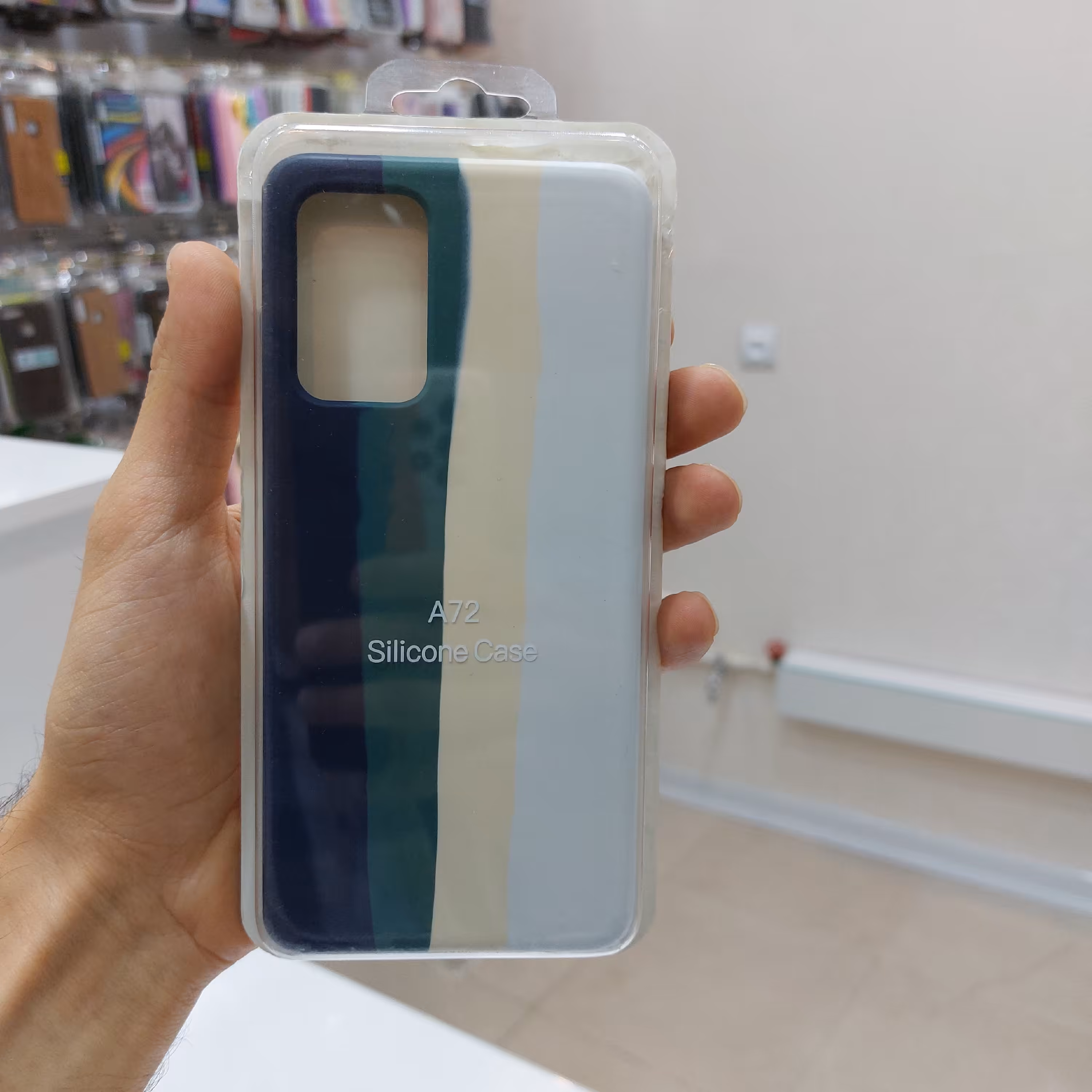 گارد و قاب سیلیکونی آبرنگی اورجینال پاک کنی طرح شماره 7 مناسب برای گوشی A72