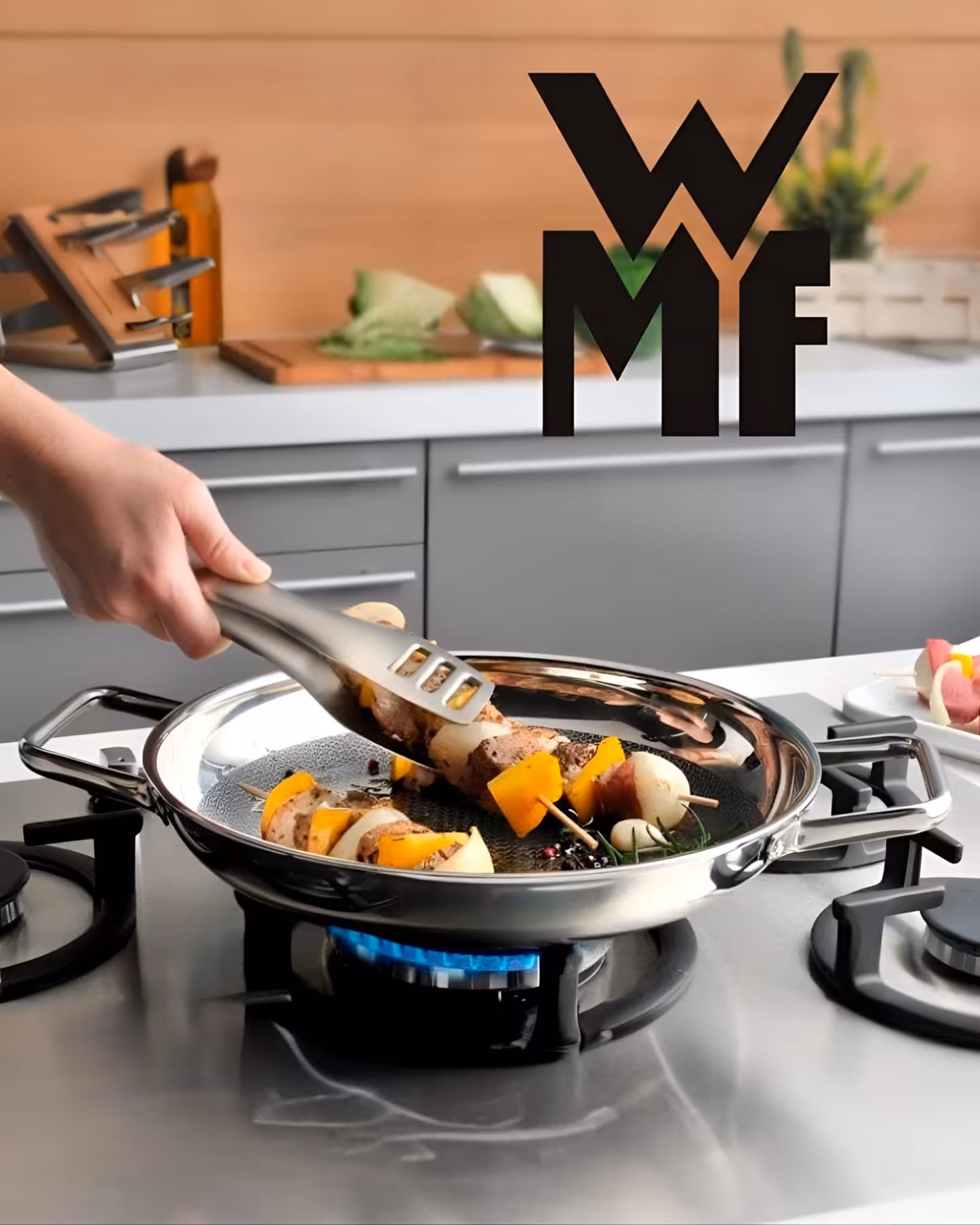 تابه دو دسته استیل کف زنبوری کاملا نچسب دبلیو ام اف مدل Profi Resist