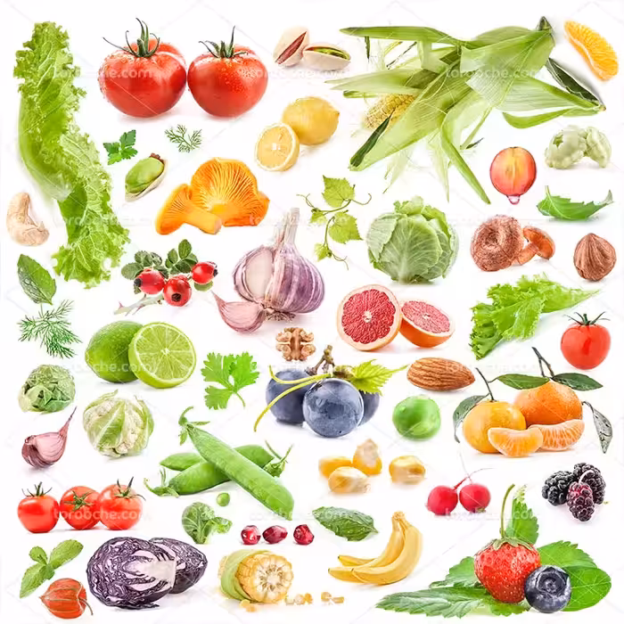 عکس سبزیجات و میوه با کیفیت | گرافیک با طعم تربچه