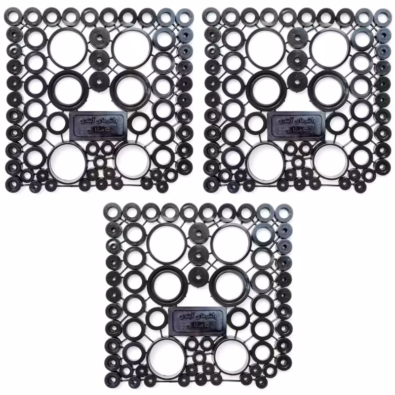 مجموعه 204 عددی واشر ، در بسته بندی مخصوص فروشگاه گنجه