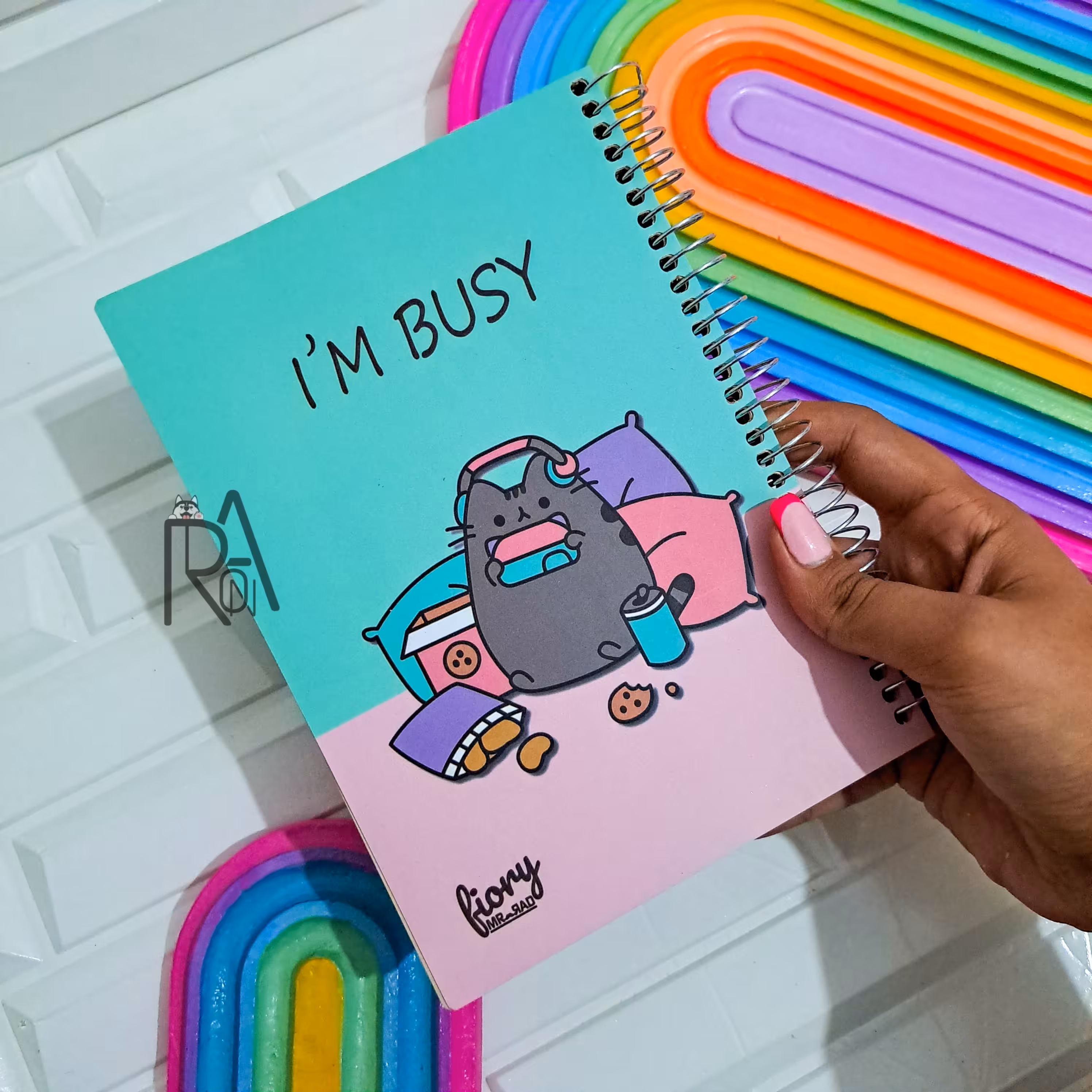 دفتر پلنر برنامه ریزی گربه نانازی کاغذ کرافت سیمی 