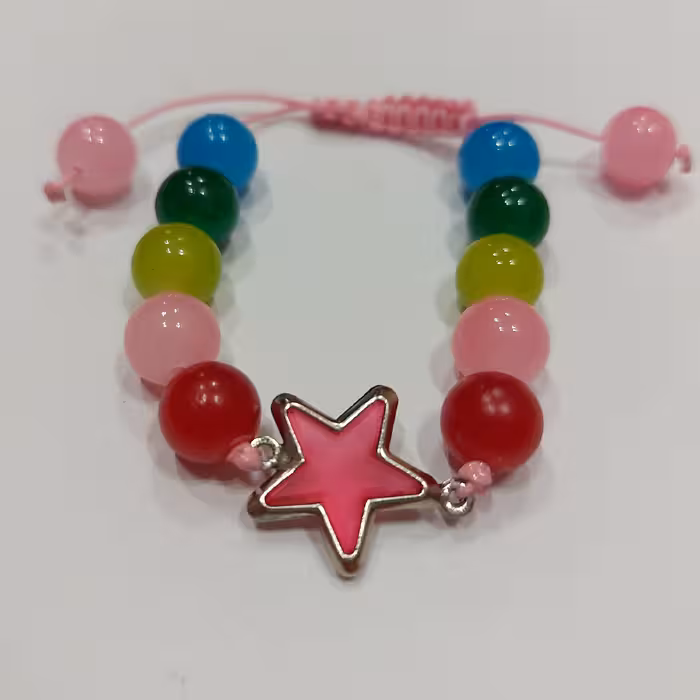 دستبند سنگ اونیکس رنگی