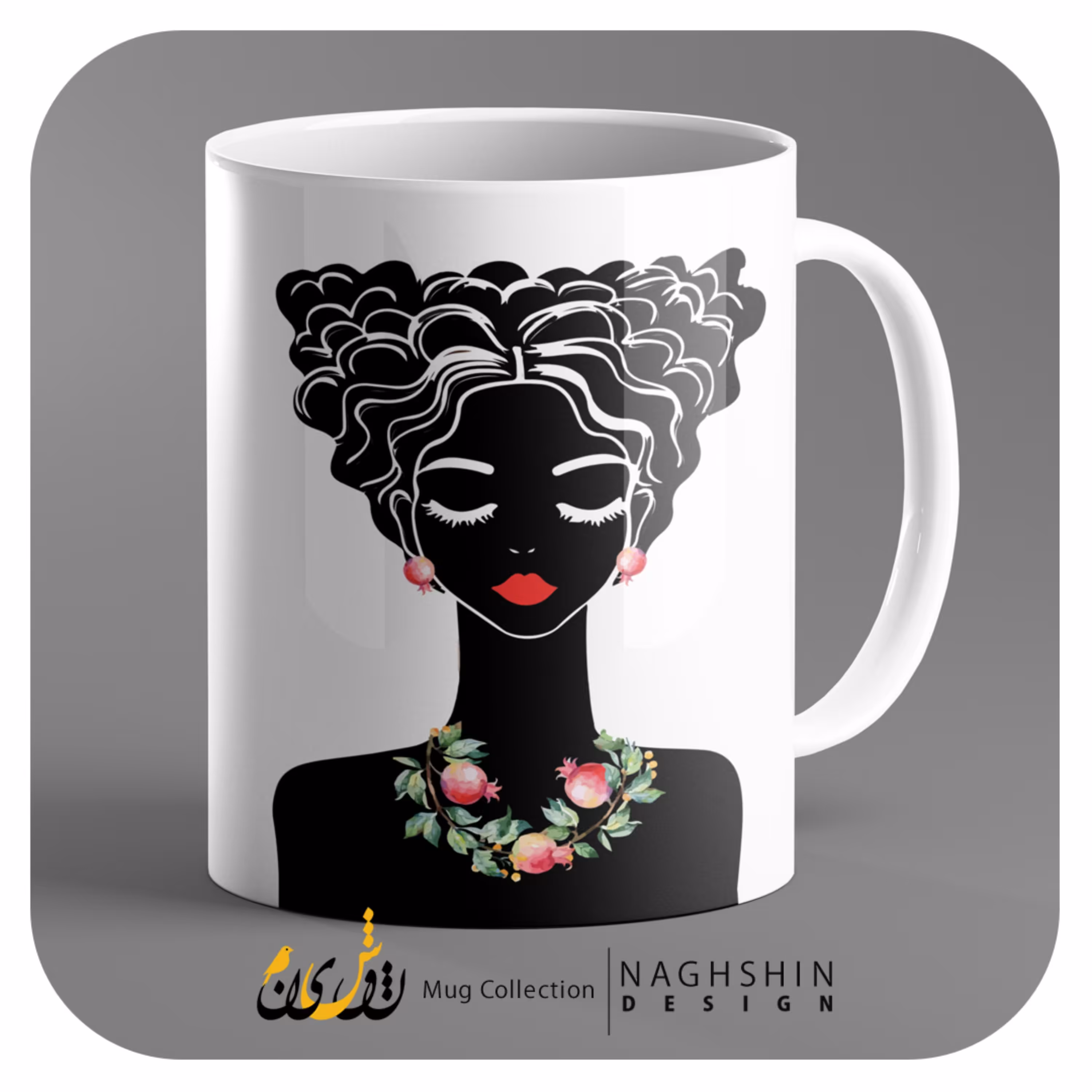 ماگ سرامیکی طرح دختر اناری2