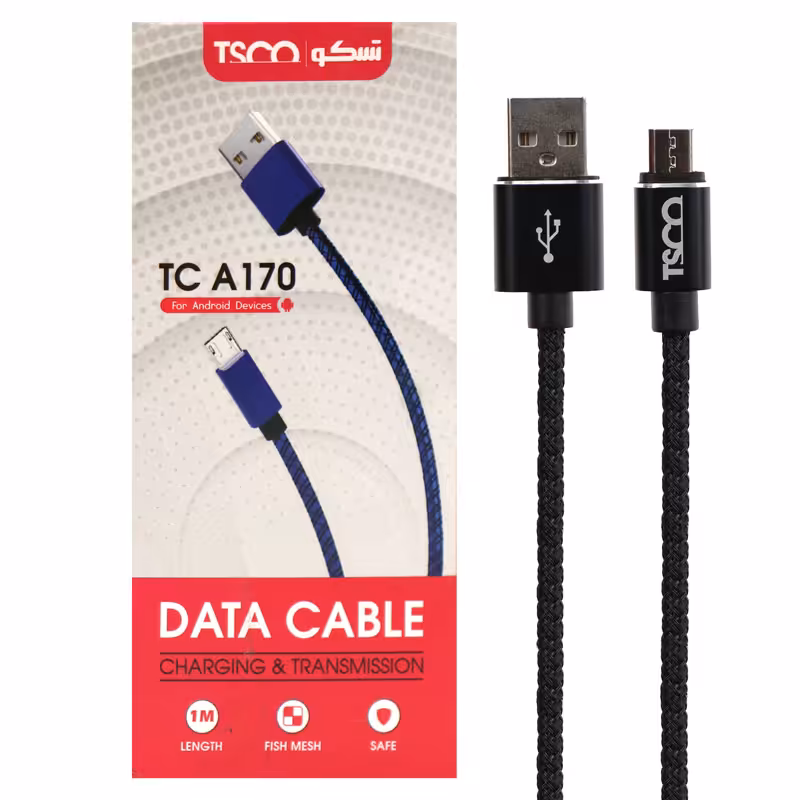 کابل شارژ و دیتا micro-USB برند تسکو مدل TC A170 طول 1 مترTSCO TCA170 Data Cable Micro-USB, 1M