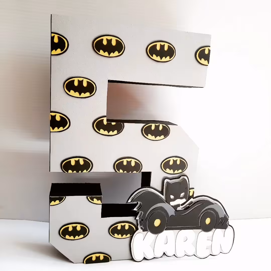 استند عدد تولد دستسازه طرح برجسته تم پسرانه بتمن50cm