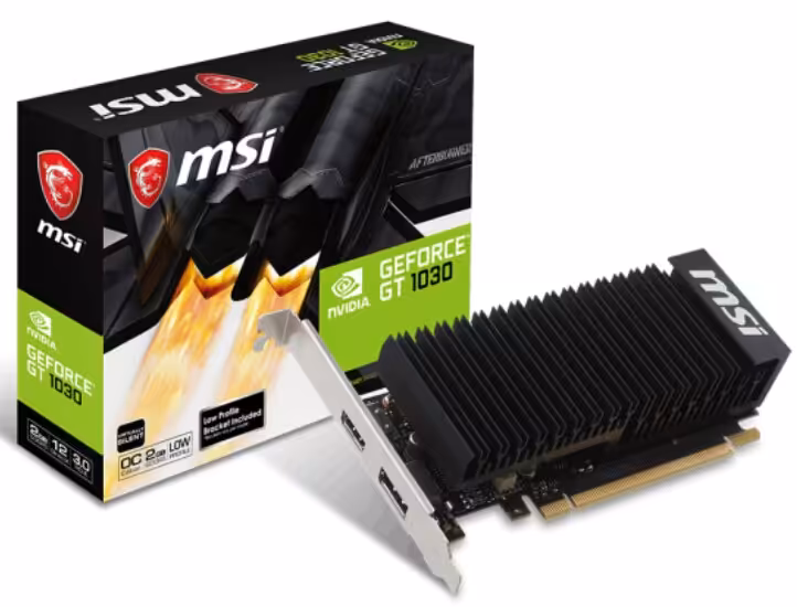 کارت گرافیک ام اس آی مدل جی تی 1030 2جی اچ ال پی او سی با حافظه 2 گیگابایت