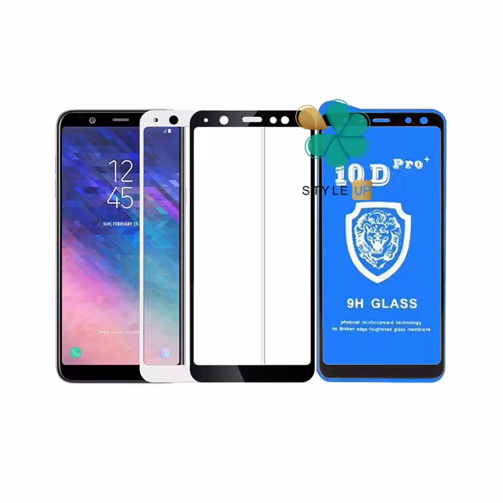 گلس تمام صفحه گوشی سامسونگ Galaxy A6 2018 مدل 10D Pro