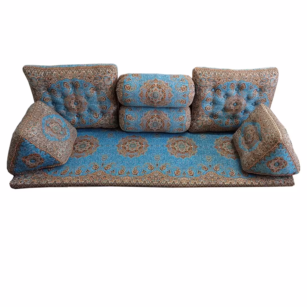 ست 7 تکه پشتی ترمه مدل شاه نشین - کد 1818