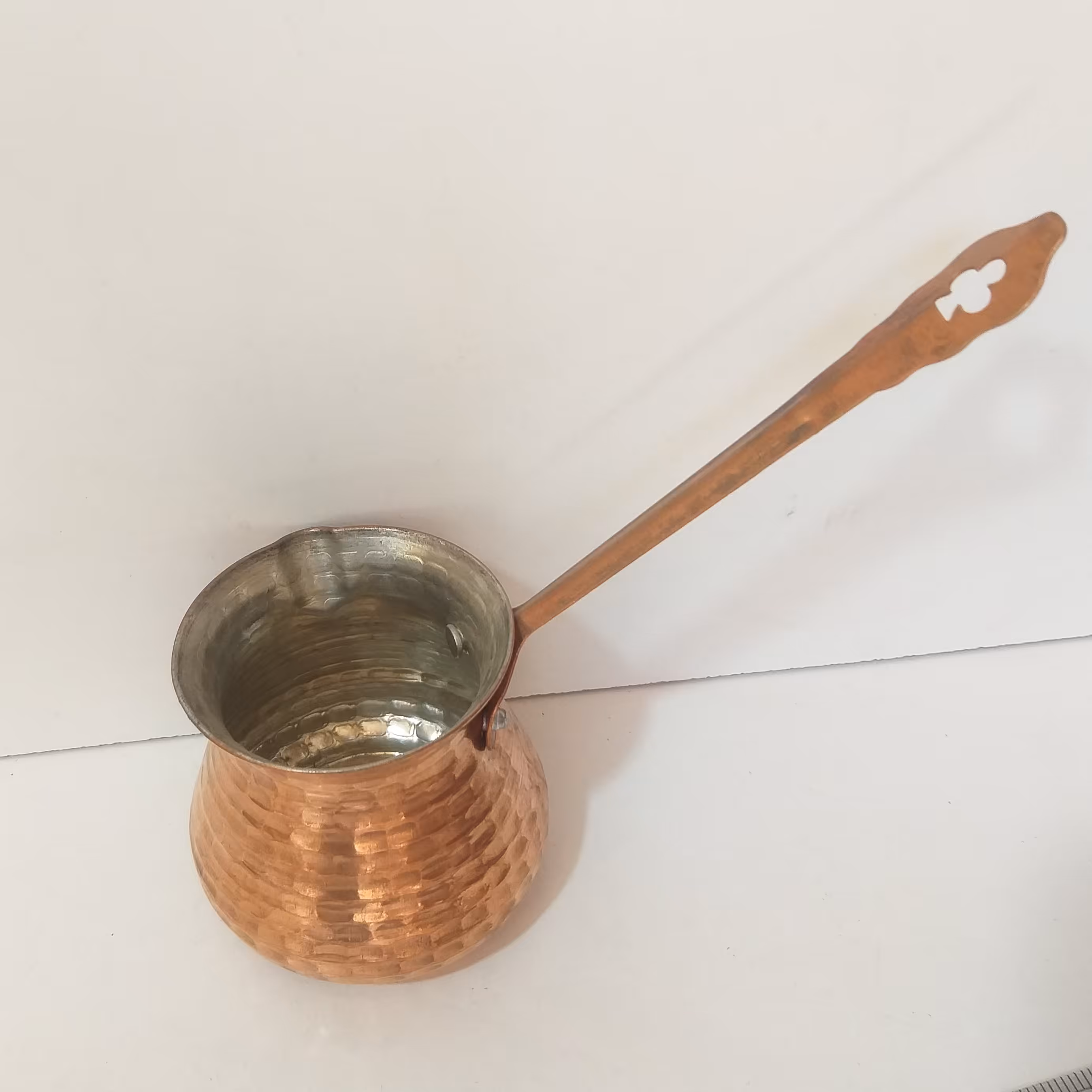 قهوه جوش مسی دسته مسی سایز کوچک کد65-102