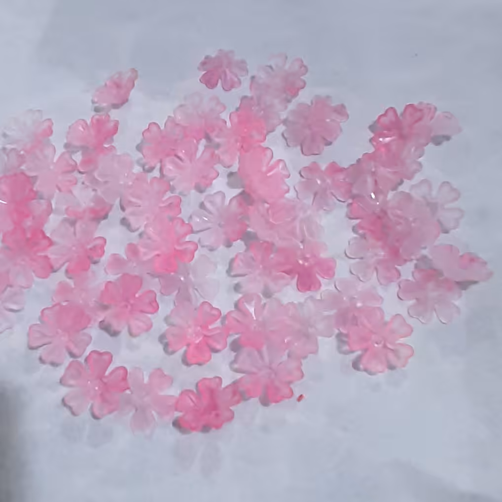 گل کریستال . شکوفه دورنگی  پنج پر . وارداتی . بسته 60 عددی .