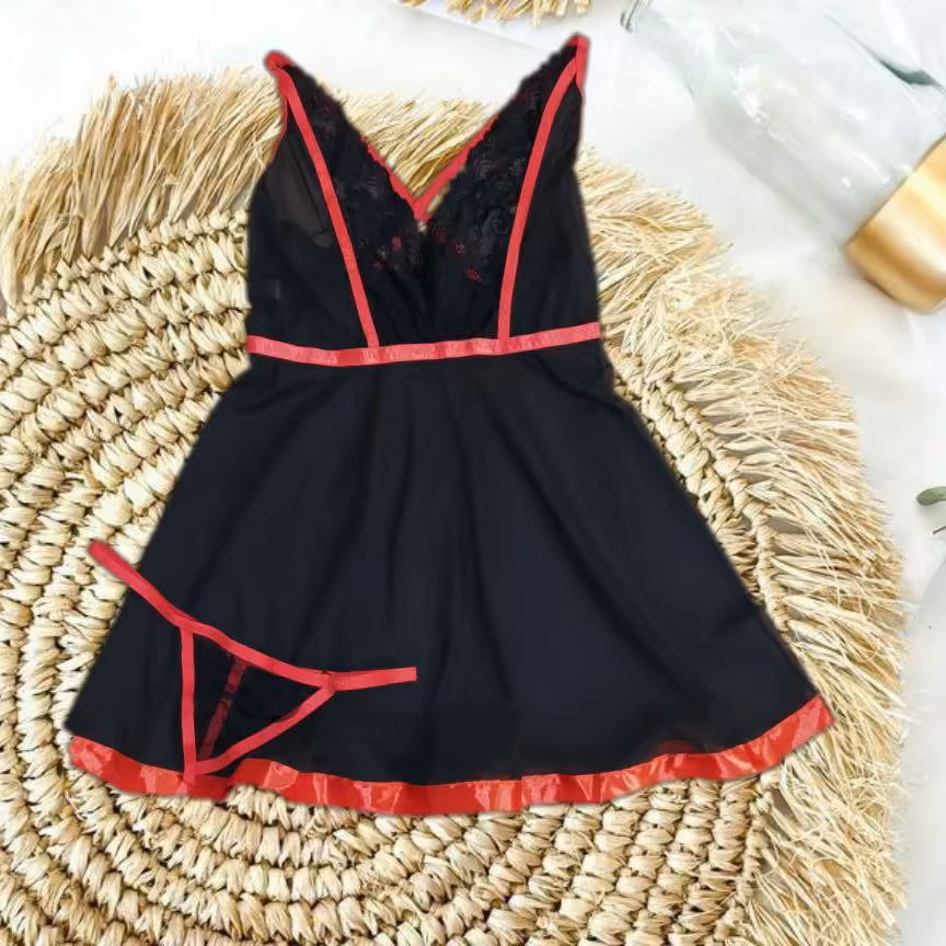 لباسخواب جذاب جدیدمون  سایز 44 تا 58 سایز بندی جنس لباس:حریر و دانتل اعلا
