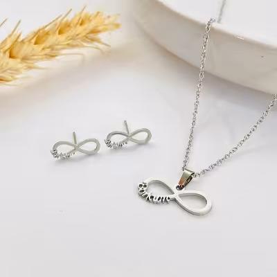 نیم ست استیل طرح بینهایت