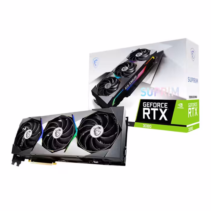 کارت گرافیک ام اس آی GeForce RTX 3080 SUPRIM 12G LHR