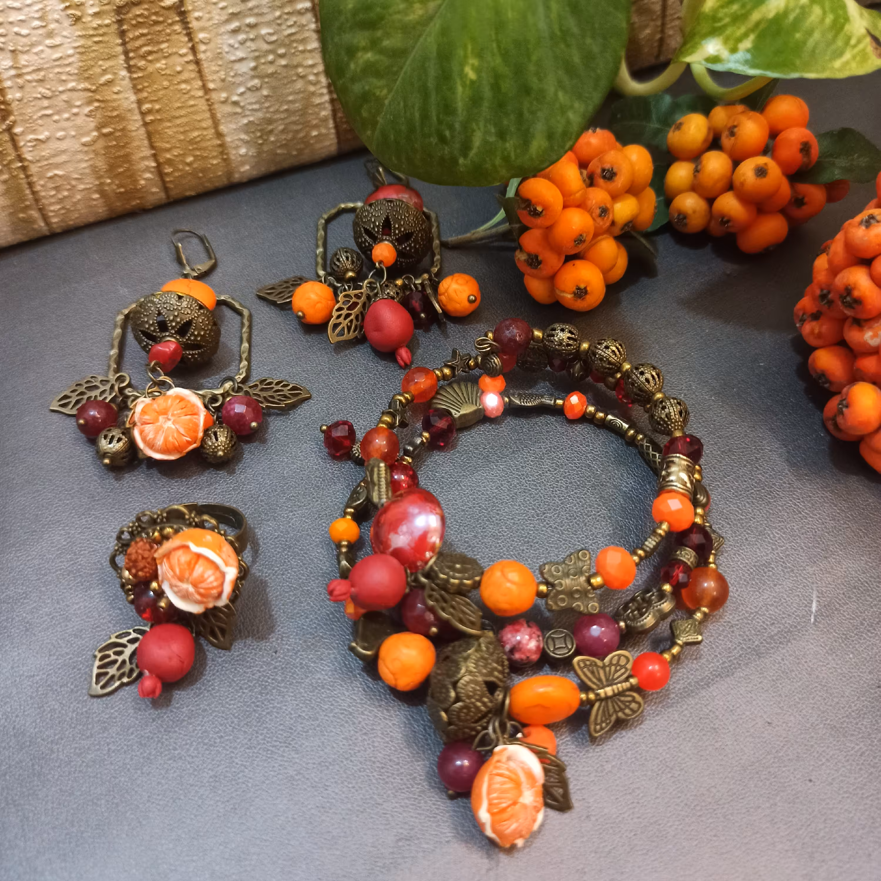 نیم ست یلدایی و پاییزی دستساز