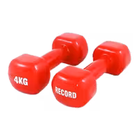 دمبل ایروبیک بانوان روکش‌ دار 4 کیلوگرمی رکورد مدل New - دو عددی