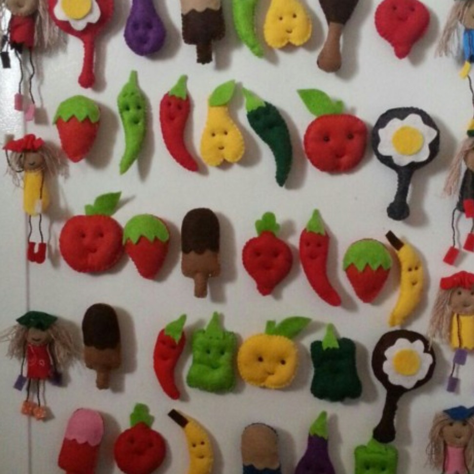 مگنت یخچالی میوه و بستنی نمدی