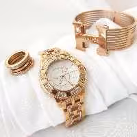 ست کامل ساعت زنانه برند اصلی با  ضمانت و کارت گارامتی