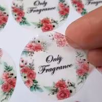 چاپ 1000 عدد لیبل شیشه ای دایره ای - قطر 5.5 ( 8.5x9.6 )