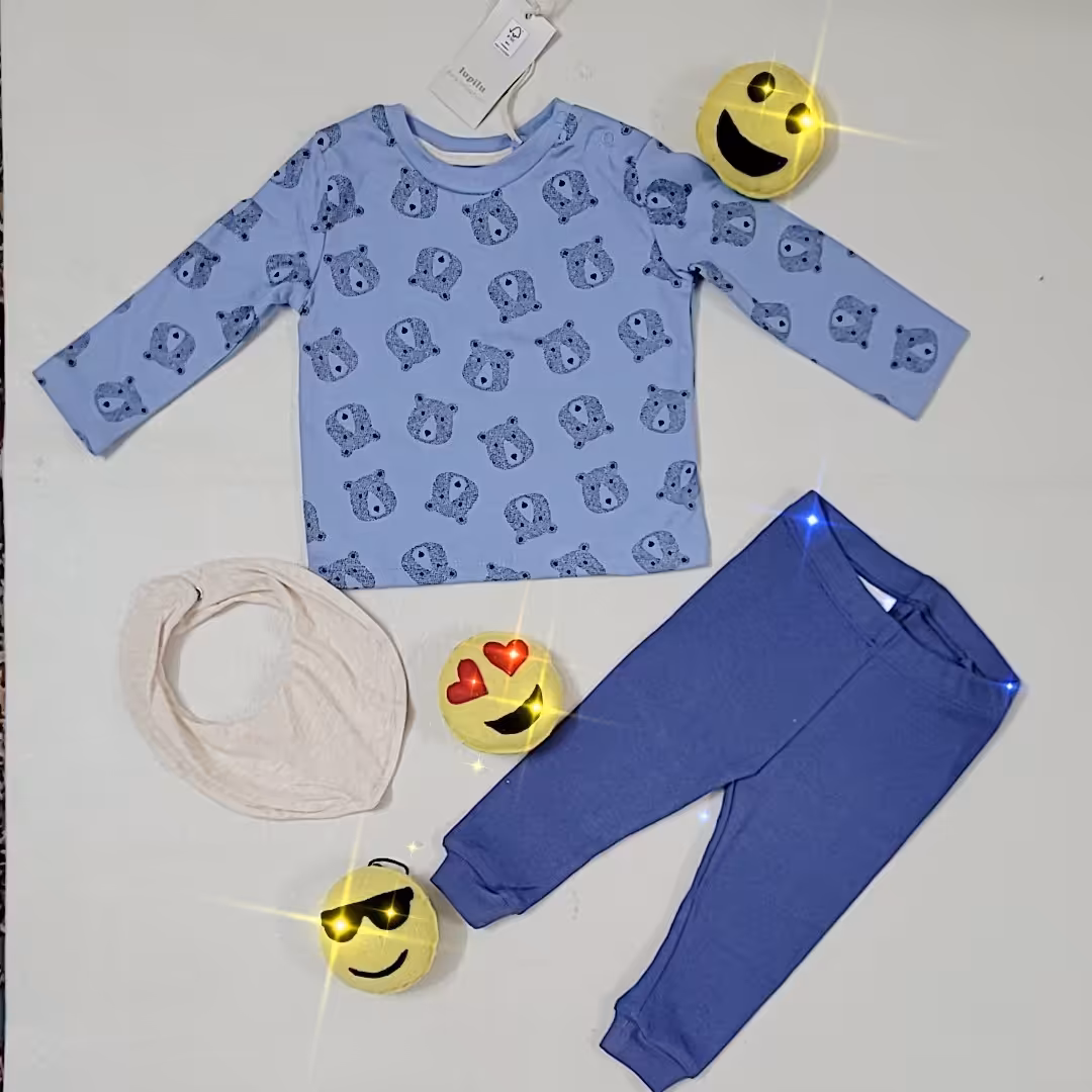 ست بلوز و شلوار و پیشبند بچه گانه از برند لوپیلو آلمان