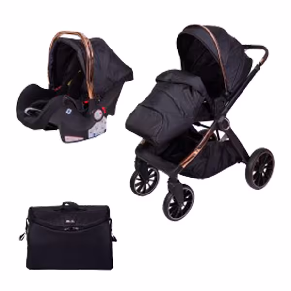 ست کالسکه برند کیکابو kikkaboo مدل سرسی Cersei رنگ طوسی تیره